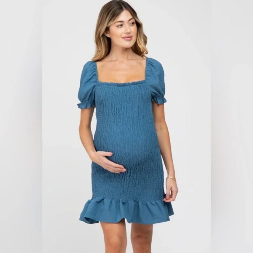 Pinkblush Maternity Puff Sleeve Bodycon Dress Women’s L